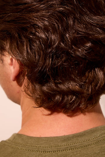 Close-up of man's hair